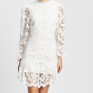 Never Fully Dressed - White Georgia Lace Mini Dress
